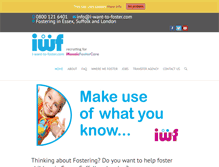 Tablet Screenshot of i-want-to-foster.com